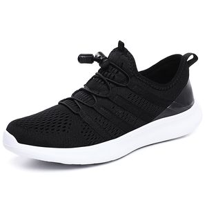 Niet-merk Hot Fashion Mens Ademen Running Shoes Black Gray Sports Trainers Lopers Sneakers Homemade Brand Made in China Size 39-44