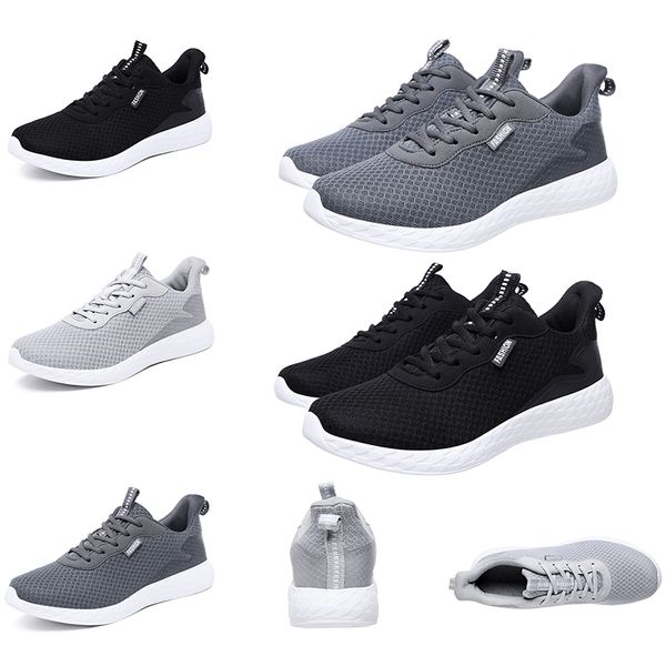 Chaussures de course pour hommes non de marque noir blanc gris léger coureurs chaussures de sport baskets baskets marque maison fabriquée en Chine