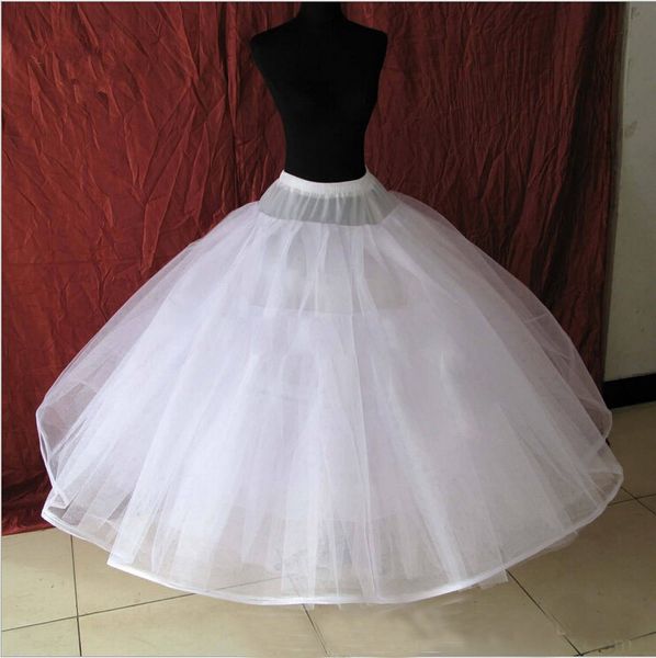 Non Hoops Easy Sit Jupons de mariage 6 couches de tulle dur Crinoline pour une ligne robe de bal robes de mariée formelle princesse robes de bal AL2571