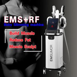 Stimulateur musculaire Ems non invasif construit de la graisse amincissant le corps Rf sculpte la perte de poids de réduction de la Cellulite Emslim Machine 4 poignées