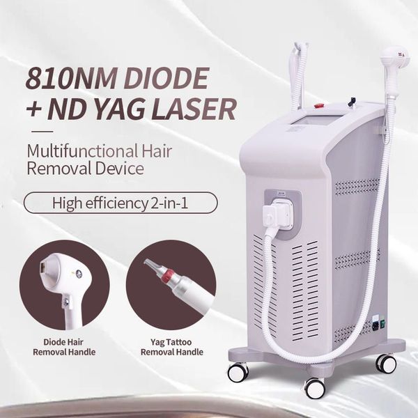 Épilateur laser à diode non invasif haute puissance 810nm peau lisse picoseconde Nd Yag Laser tatouage maquillage enlèvement anti-pigment dispositif de pelage de carbone