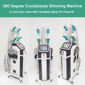 Lymfedrainage 40K Cavitatie Machine RF Huid Verstevigende Rimpel Verwijderen Cryolipolyse Vet Bevriezing Afslanken Lipo Laser Gewichtsverlies Apparatuur