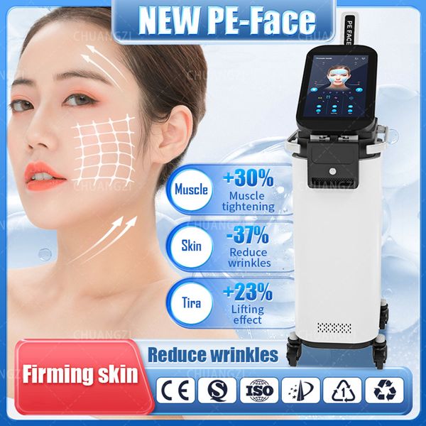 Máquina de radiofrecuencia PE-FACE no invasiva Aumento facial Colágeno EMS RF Estiramiento facial Estiramiento de la piel Eliminación de arrugas Aumento de la cara Dispositivo de belleza muscular