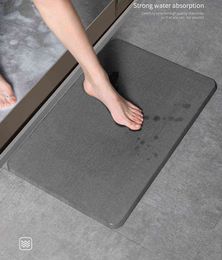 Antislip bad mat 30 * 40 cm diatomiet aarde bad mat drogen snel absorberende mat gemakkelijk schoon voor kinderen oudere badkamer tapijt 211109