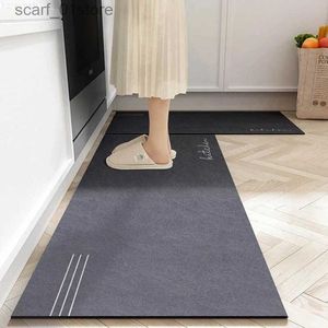 Antislipbadmatten Nieuwe hoogwaardige wasbare antislip keukentapijt Lange vloerkleden en tapijt PVC matte mat voor keuken AntislipbadmattenL231012