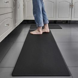 Alfombras Cocina larga Anti manchas de manchas de piso de baño impermeable y anti -slip Mater PVC Material 45 * 180 cm