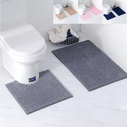 Antislip Badkamer Badmat Set Wc Tapijten Chenille Anti Slip Douche Tapijten Set Thuis Wc Deksel Cover Douche Tapijten Vloermatten ZYY237