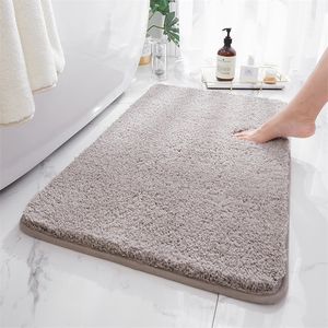 Antislip badkamer tapijt hoge water absorberende mat microfiber zacht pluche shaggy home anti-skid 220301