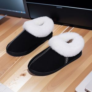 Pantoufles antidérapantes en pvc et peluche, chaussures chaudes d'hiver en laine d'agneau à plateforme en coton pour la maison, mocassins respirants pour dames, nouvelle collection 2023