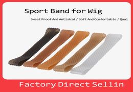 Niet -slip pruik pruik grijper siliconengreep hoofdband unisex rop -vormige sport elastische haarwikkel hoofdband heldere sport haarband huid zwart c6213495