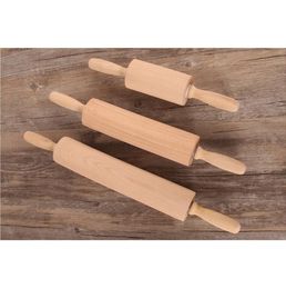 Non-Stick Meel Stick Hout Rolling Pin Hout Roller Handvat Effen Houten Handvat Roller Voedsel Siliconen Kwaliteit Eef3507