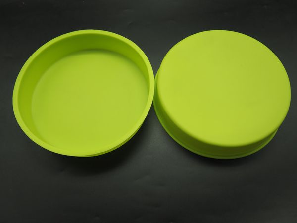 Récipient de cire de plat en Silicone antiadhésif, poêle profonde, plateau rond d'huile, porte-outil Dab de qualité alimentaire 9 pouces 206R