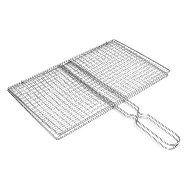 Cesta Triple antiadherente para asar pescado, mango de Metal, barbacoa, estante para pescado, parrilla para pescado, accesorios para herramientas al aire libre