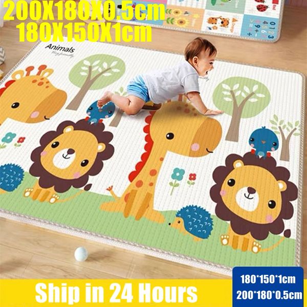 Non toxique épais 1 cm ePe bébé activité gymnase bébé rampe de jeu de jeu pliant tapis de tapis bébé jeu de jeu pour le tapis de sécurité des enfants 240410