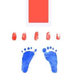 Niet-giftige peuters souvenirs baby handafdrukafdrukkit pasgeboren voetafdruk inkt kussen fotolijst veilige schone pasgeboren babycadeaus