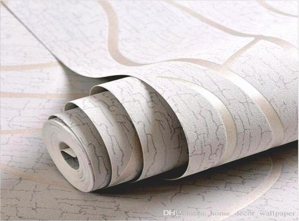 Rollo de papel tapiz 3D no tejido, papel tapiz de escritorio de estilo Simple y moderno, con rayas, color Beige, 20787563777