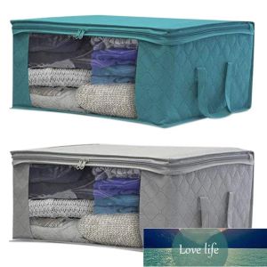 Sac de rangement pour vêtements Non tissés, boîte de rangement pliable pour couette, boîte de finition d'armoire à vêtements anti-poussière