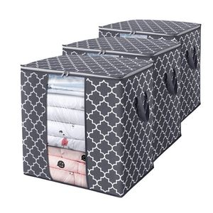 Couette pliable en tissu Non tissé sac de rangement de vêtements ménagers organisateur de couette anti-poussière fournitures d'entretien ménager