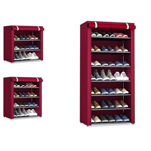 Tissu non tissé étagère à chaussures couloir armoire de rangement support organisateur assembler chaussures étagère bricolage meubles de maison Y200527