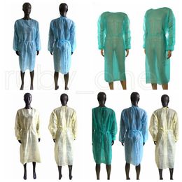 Niet-geweven beschermende kleding wegwerp isolatie jurken kleding pakken outdoor beschermende jurken keuken anti stof schorten tool rra3796