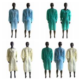 Vêtements de protection non tissés Robes d'isolement jetables Suit Anti Dust Outdoor Disposables imperméables en gros en gros