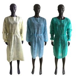 Vêtements de protection non tissés Robes d'isolement jetables Suit anti-poussière anticlassement des impressions jetables en gros