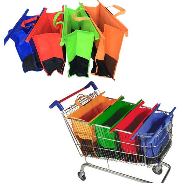 Non tissé chariot panier organisateur de stockage super marché magasin sac chaud 201022