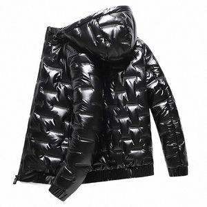 noneair hommes épais chaud brillant noir vestes vêtements d'extérieur vêtements pour hommes hiver à capuche Parkas hommes coupe-vent Fi manteaux thermiques Q0cB #