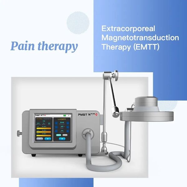 Magnetoterapia no invasiva Fisioterapia Pulso Electromagnético Dolor muscular Alivio del dolor Super Transducción Plus 808 Diodo Láser Fisio Magneto Máquina