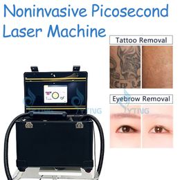 Traitement de pigmentation de retrait de tatouage picoseconde non invasif Q Switch Nd Yag Laser Machine de beauté de retrait de tatouage de sourcil