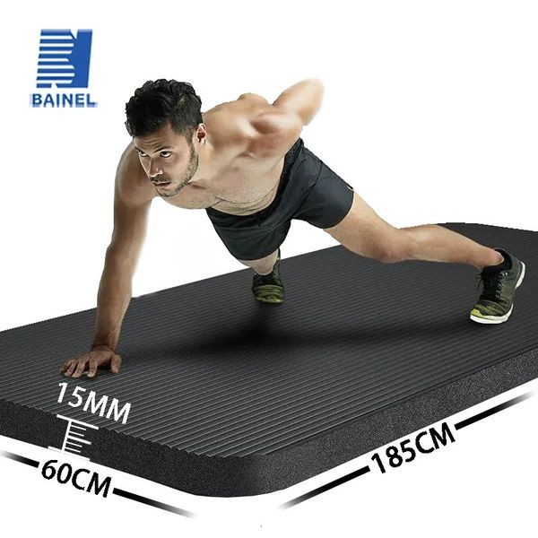 Non glisser extra épais 15 mm Mat de yoga hommes femmes Fitness Fitness NBR