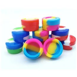 Récipients antiadhésifs boîte en silicone 5ml récipient en silicone accessoires pour fumer pots de qualité alimentaire support de stockage d'outils pour produits électroniques