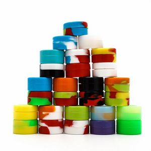 NonStick Siliconen Olie Container Roken Accessoires Kleurrijke 3ml 5ml 7ml 10ml Wax Containers Box Food Grade Jars DAB Tool Storage voor Hookahs Glass Bongs