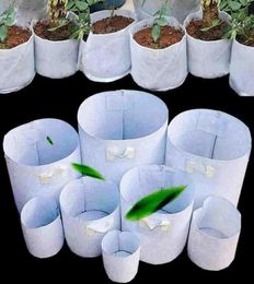 Niet -geweven stof herbruikbare softsedelijk zeer ademende kweek potten plantentas met handgrepen grote bloemplanter7303406