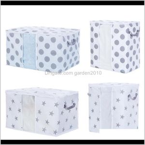 Nonwoven Organizer Box voor Kleding Beddengoed Quilt Deken Opbergtassen Creativiteit DotsStar Patroon Manden UVXDH HGF6Y