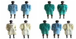 Vêtements de protection non tissés Robes d'isolement jetable costumes de vêtements anti-poussière