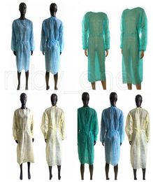 Vêtements de protection non tissés Robes d'isolement jetable Vêtements de protection extérieurs Vobes de protection de cuisine