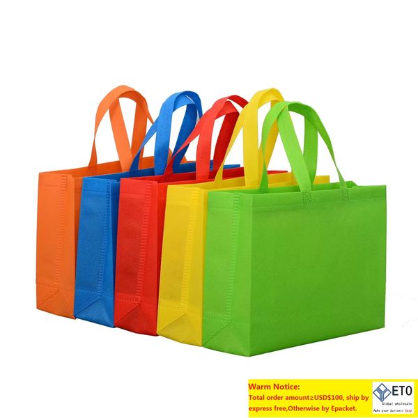 Embalaje de compras no tejido, colores sólidos, paños plegables en blanco, bolsa de embalaje para zapatos, respetuoso con el medio ambiente y ligero