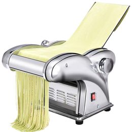 Noodle Press Machine Automatisch commercieel roestvrij staal elektrisch pasta -maker deeg Cutter Dumpling Skin 220V