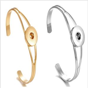 Noosa Snap Armband Sieraden Zilver Goud Ginger Snap Knoppen Manchet Bangle Fit DIY 18mm Snaps Classic