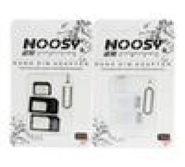 Noosy Adapter met Eject Pin 4 in 1 Nano Micro Standaard Sim-kaart Converter voor Samsung Mobiele Telefoon 1000pcs8076252