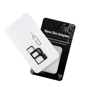 Adaptador convertidor de conversión de tarjeta SIM NOOSY Nano Micro estándar para Apple y Android, todos los dispositivos móviles al por mayor