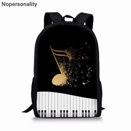 Nopersonaliteit piano rugzak voor dames muzieknoot patroon tienermeisjes schooltassen kinderen student bagpack mochila escolar