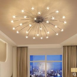 Norbic creative chrome iron flower G4 bombilla LED candelabros lámpara hogar deco sala de estar vidrio transparente estrella candelabro iluminación