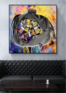 Noordse abstracte portemonnee geldposters en prints canvas schilderij quadro muur kunst foto voor woonkamer woning decoratie cuadros8768517