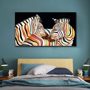 Noordse abstracte muurkunst Posters Scandinavische zebrastrepen canvas schilderen prints kunstfoto's woonkamer muur decor schilderen