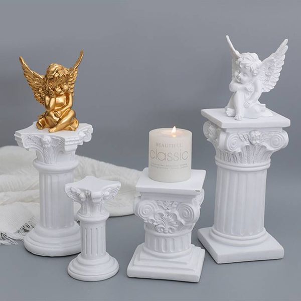 Figuritas de ángeles nórdicos, estatuas de querubines rezando, adornos en miniatura de resina, regalo de decoración de jardín para interiores y exteriores