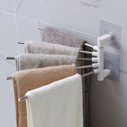 Toalla de baño nórdica Ratina de toallas rotatorias Espacio de toallas ABS 2/3/4/5 Bares Toalla estante de cocina Papel colgante de la pared colgada