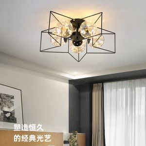 Lampe de plafond en verre pour chambre d'enfant, design nordique, luminaire décoratif de plafond, idéal pour un salon, un couloir, un balcon ou une chambre d'enfant