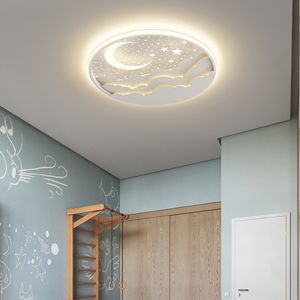 Luces de dormitorio nórdico moderno minimalista 2022 nuevas lámparas dormitorio principal luz estrellas Luna lámpara de techo